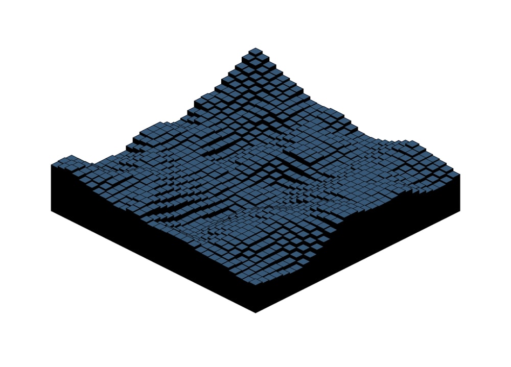 a computer generated image of a mountain
