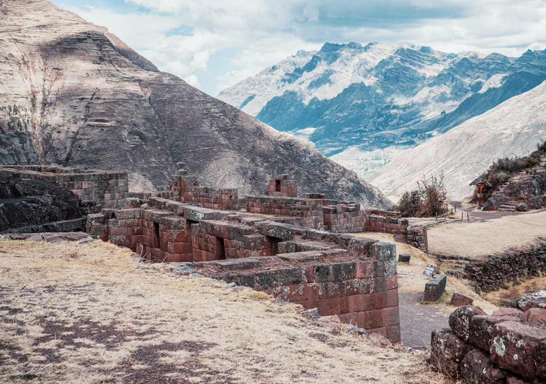 the ruins of an ancient city in the mountains,