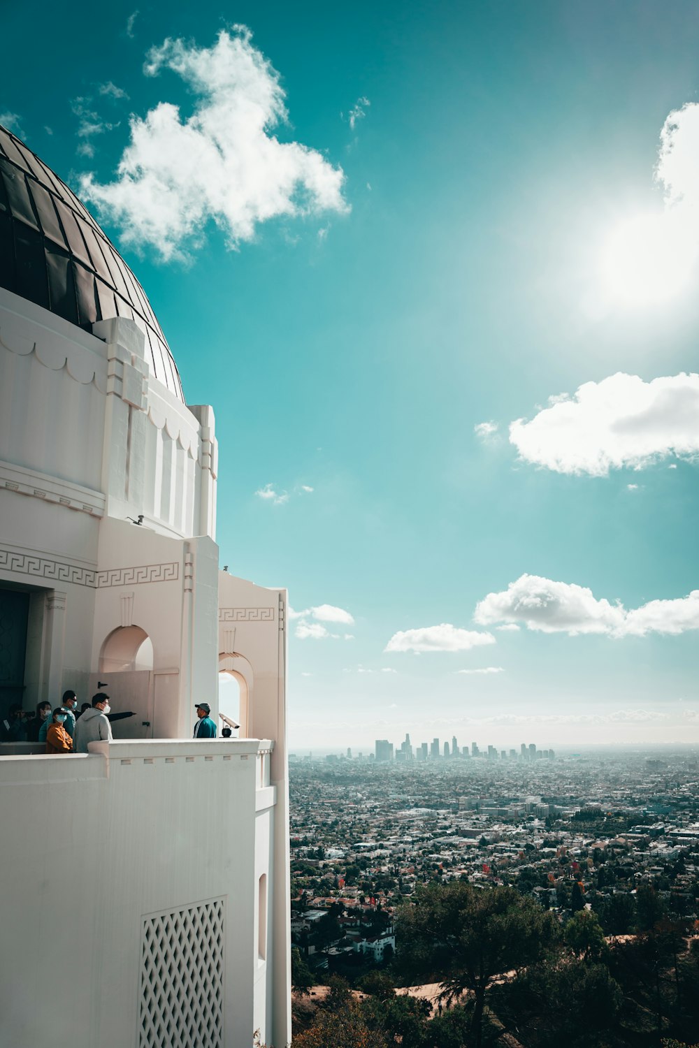 a view of a city from the top of a building