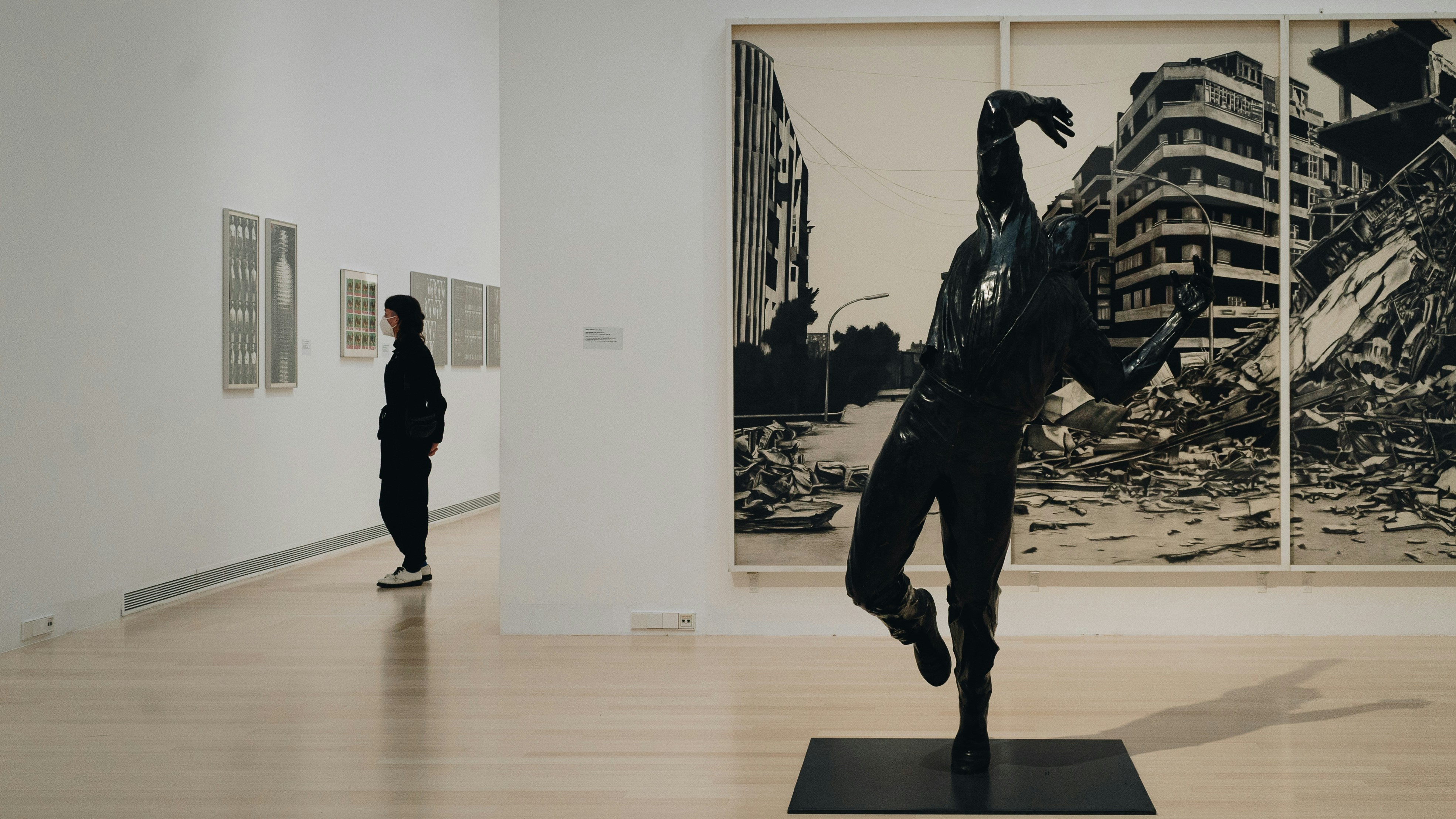 a couple of people that are standing in a room