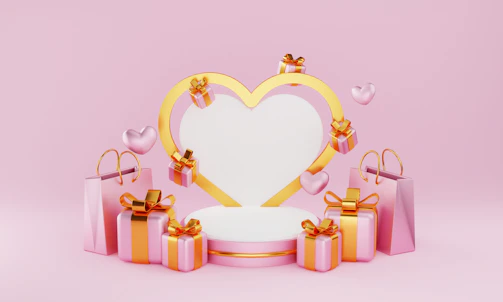A realistic personalized video frame showing a joyful surprise gift reveal.