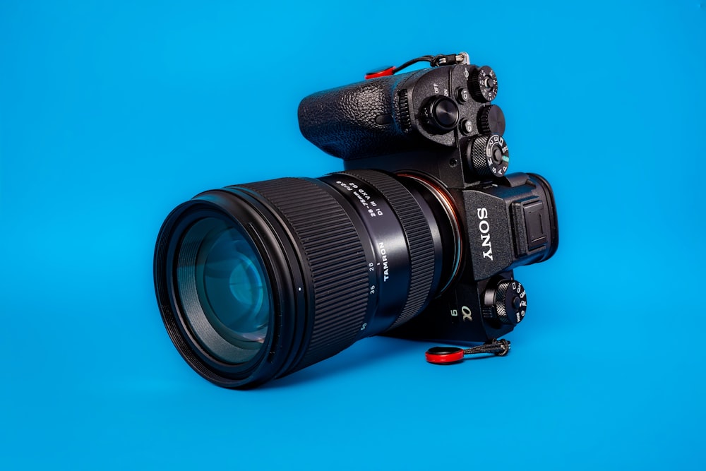 a camera with a lens attached to it