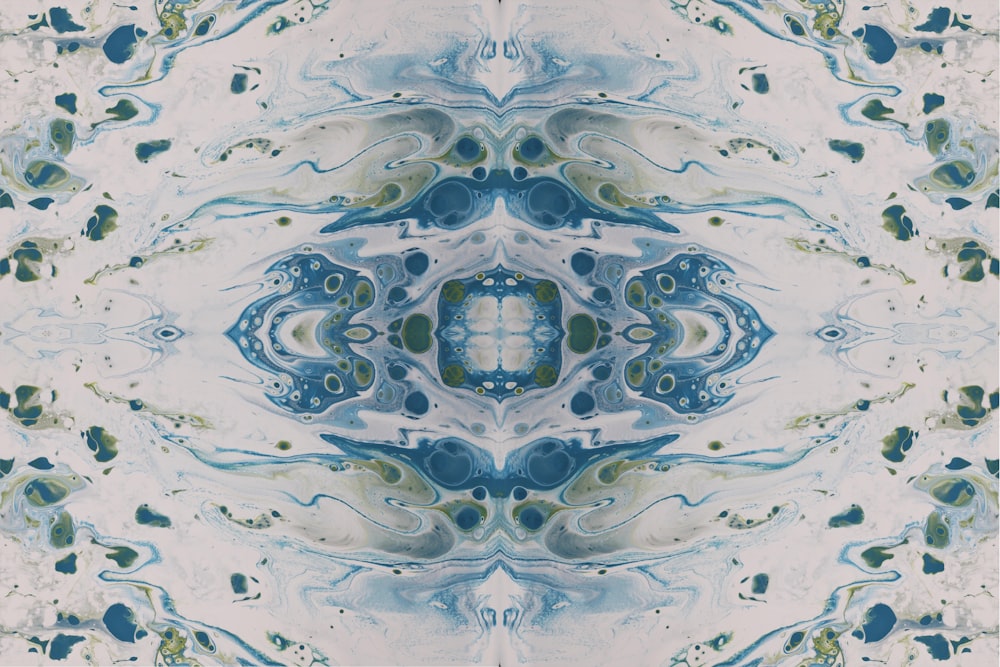 a picture of a blue and white abstract design