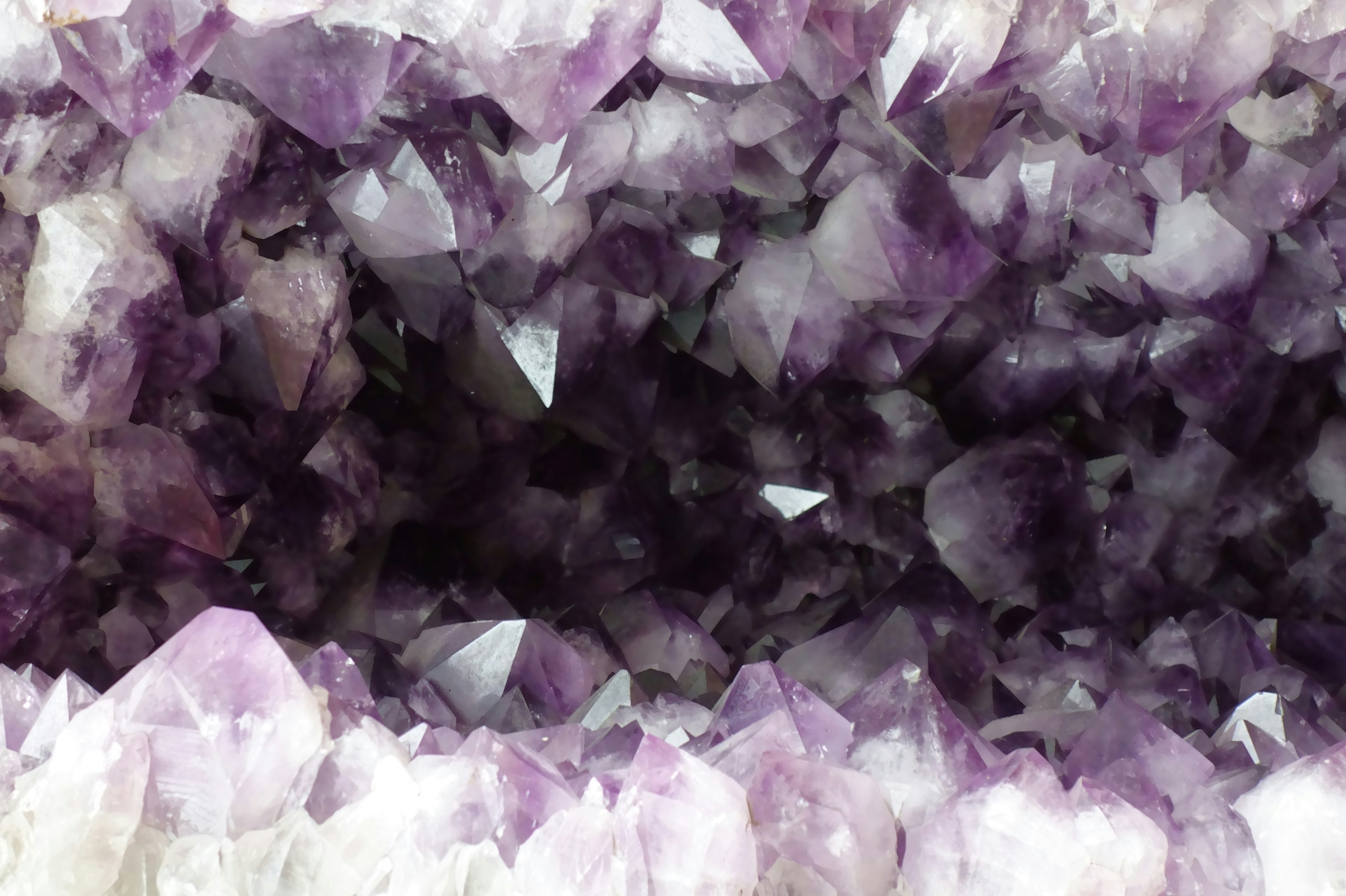 Large purple crystal cluster