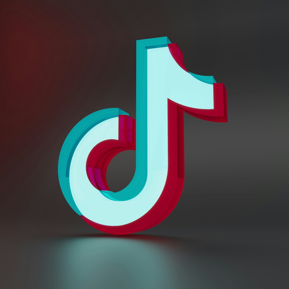 a 3d rendering of the letter j in red, white and blue