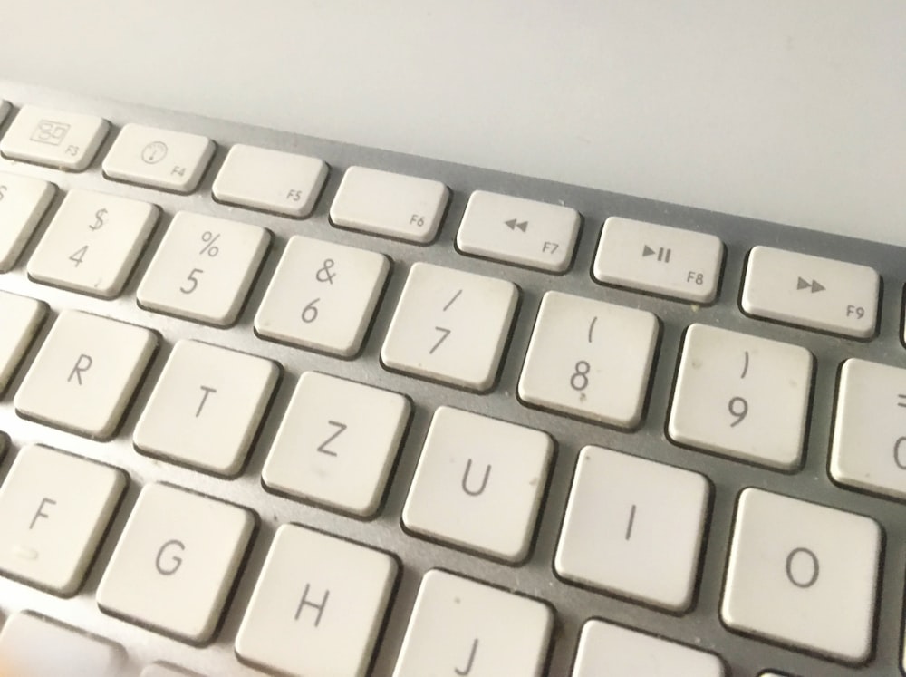 a close up of a keyboard with a white background