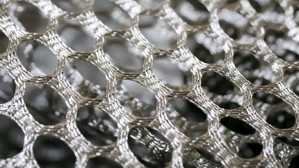 a close up view of a metal surface