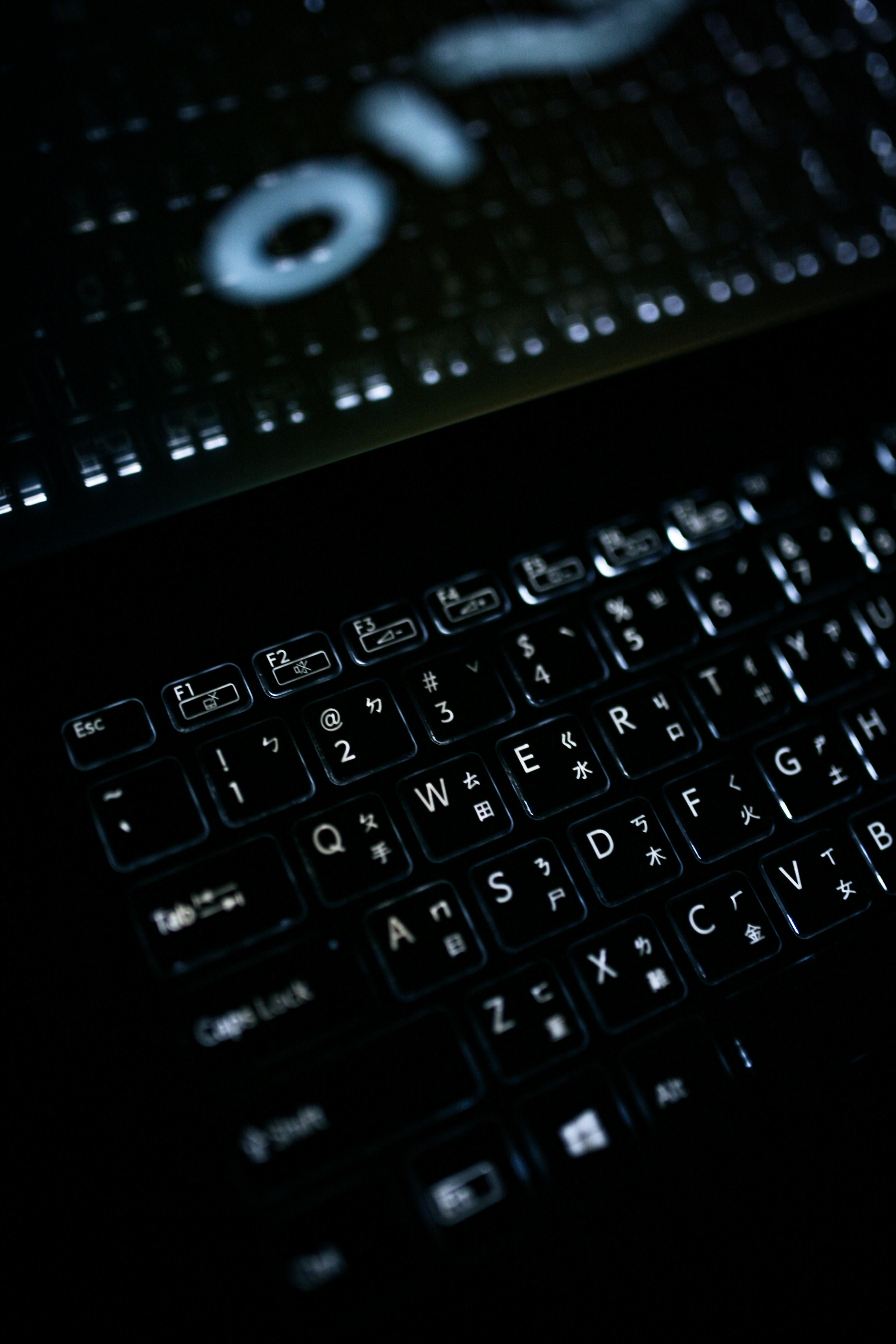 a close up of a keyboard on a table