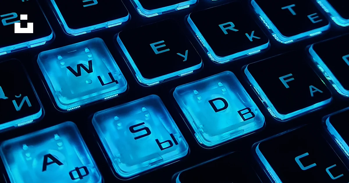 stack of blue computer keyboard keys stock photo -... A close up of a keyboard with blue keys photo – Free Tashkent Image on ...
