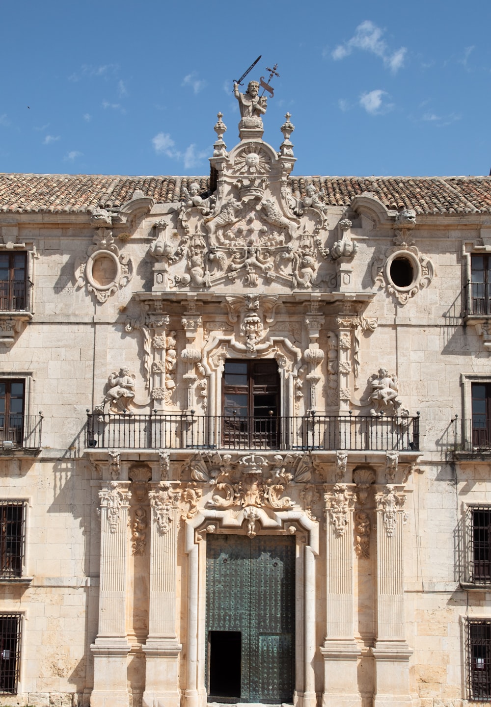 a large building with a clock on the top of it