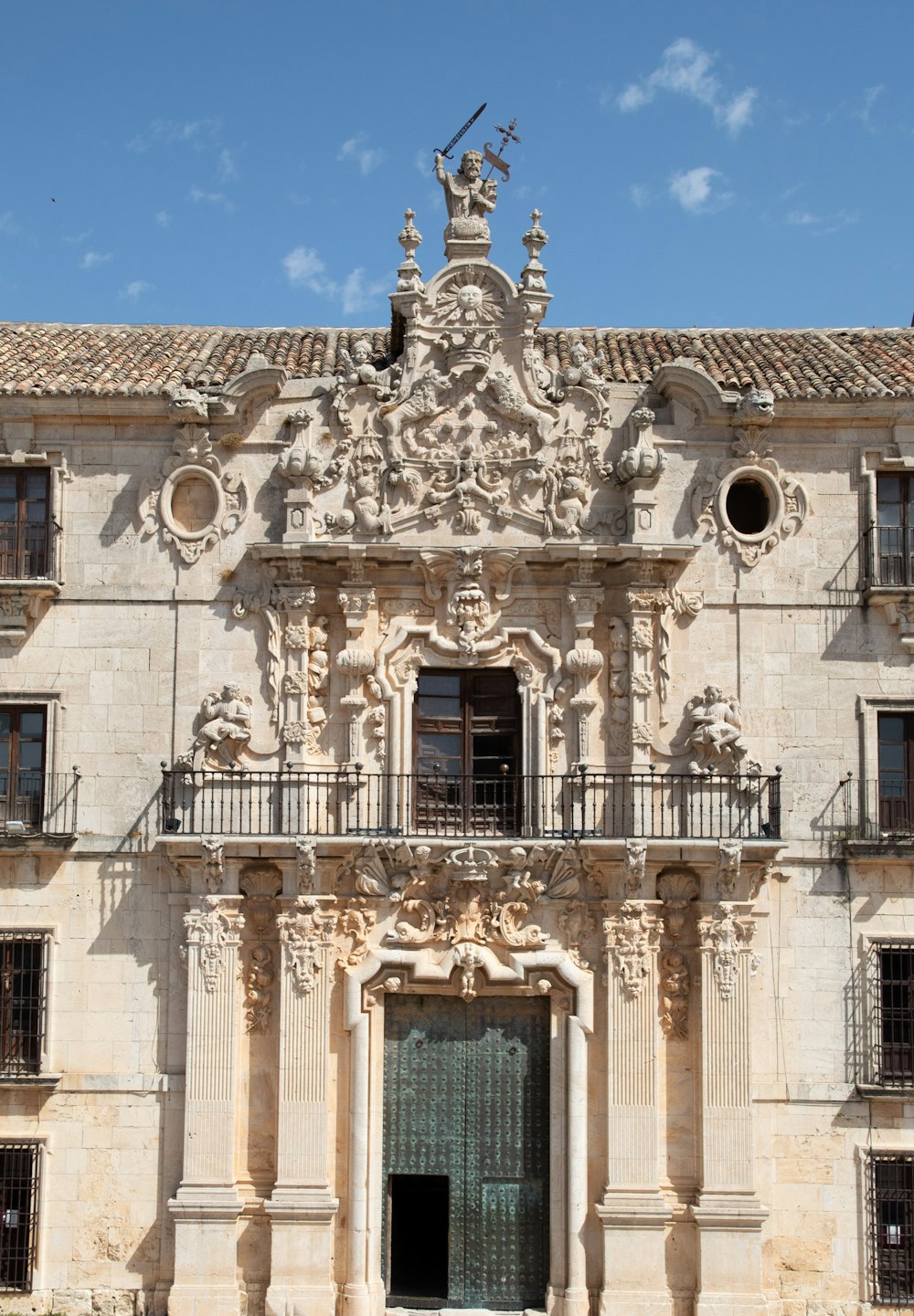 a large building with a clock on the top of it