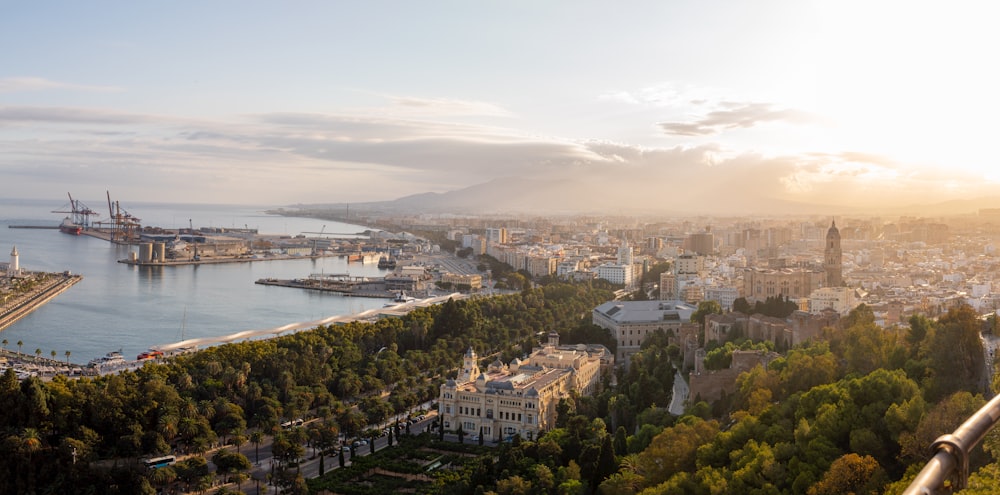 a view of a city from a high viewpoint