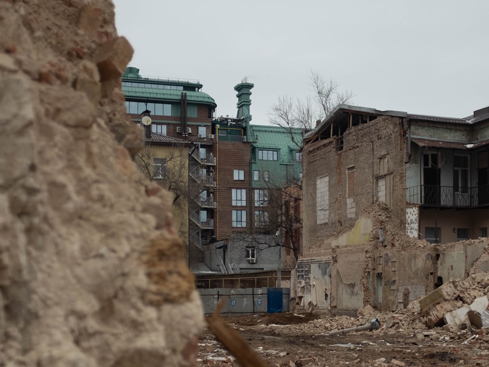 a building that has been demolished in a city