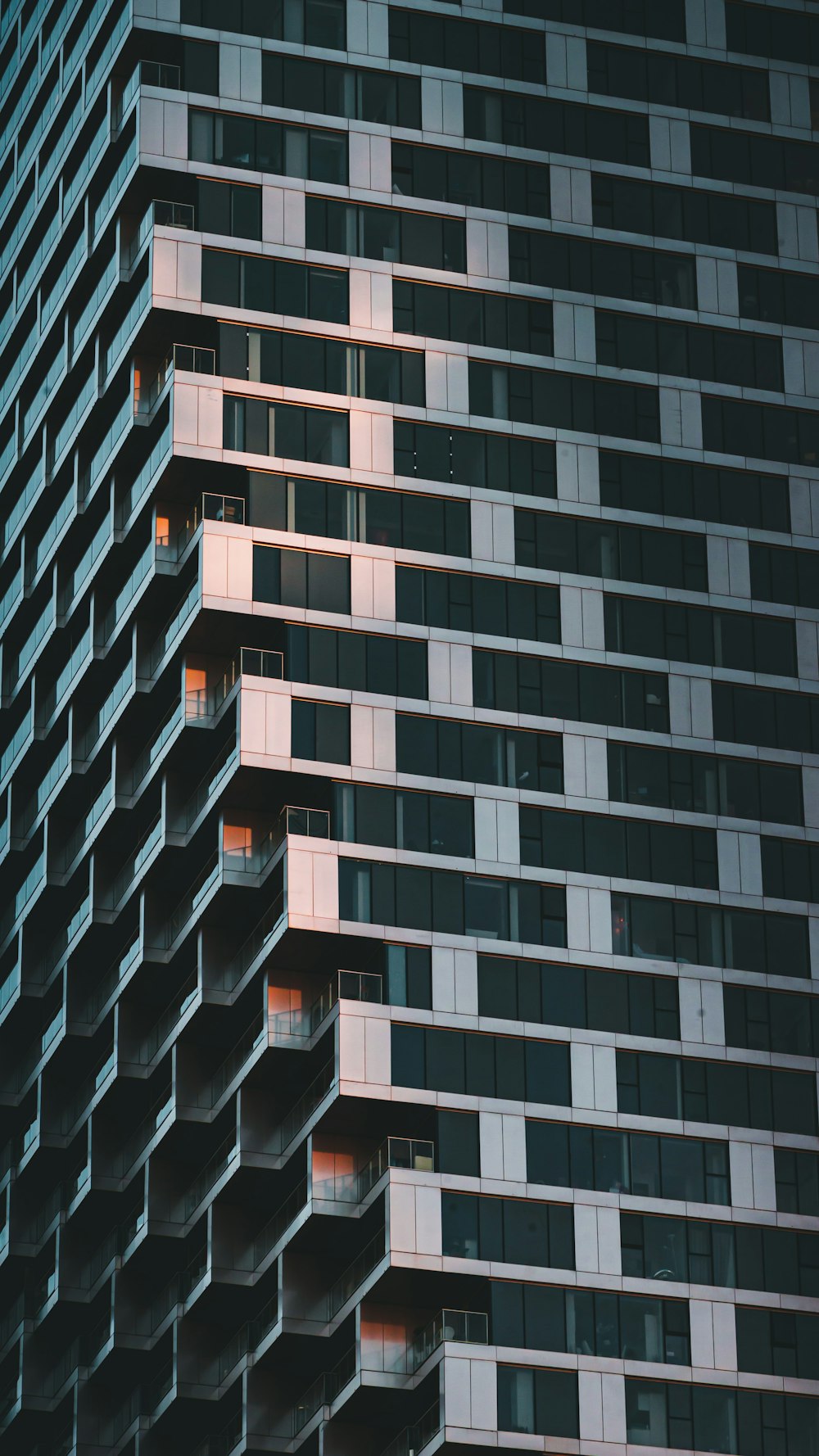 a very tall building with lots of windows