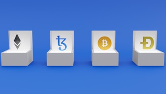 a set of three blocks with different crypt symbols on them