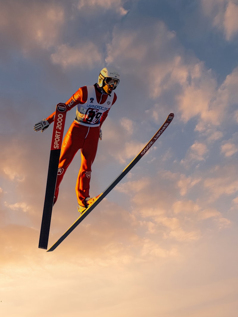 ski jumping, ski jump ramp, winter Olympics, Italian Alps, ski jumper in flight