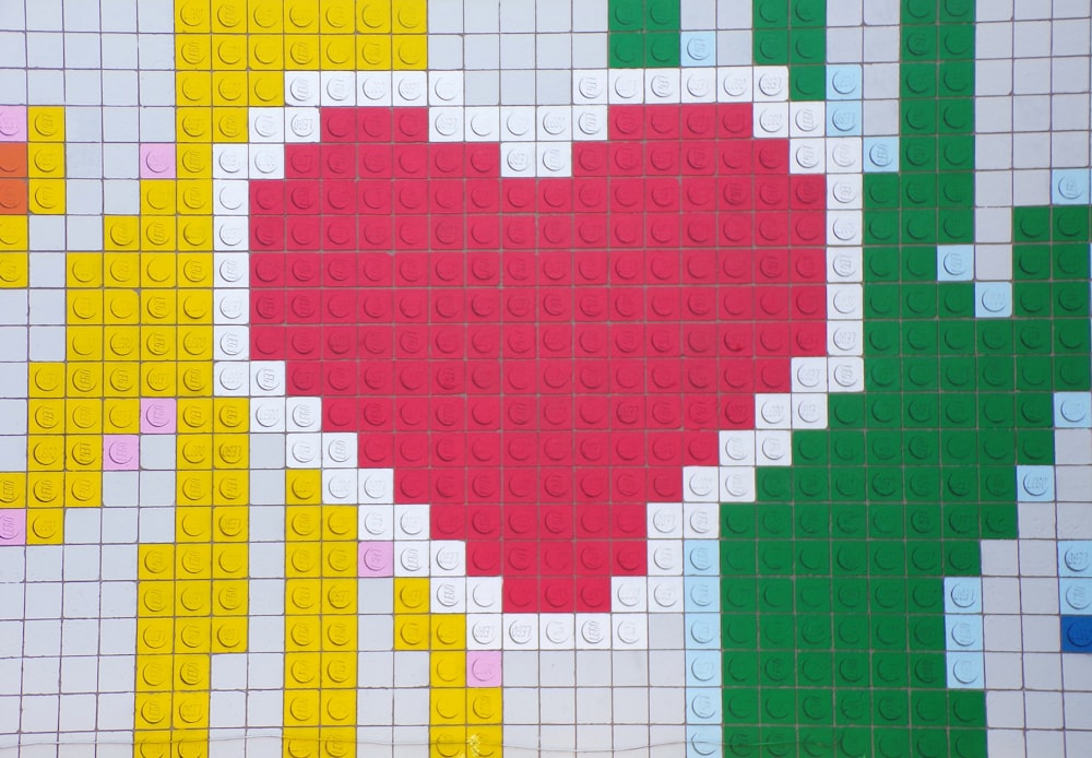 a picture of a heart made out of legos