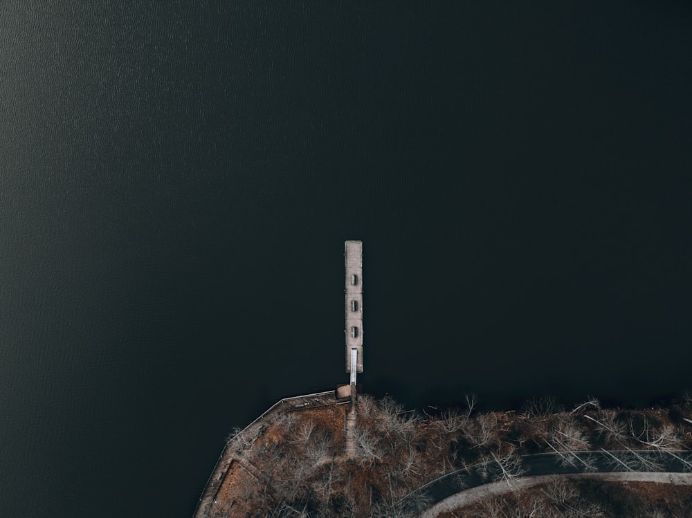 an aerial view of a remote control tower