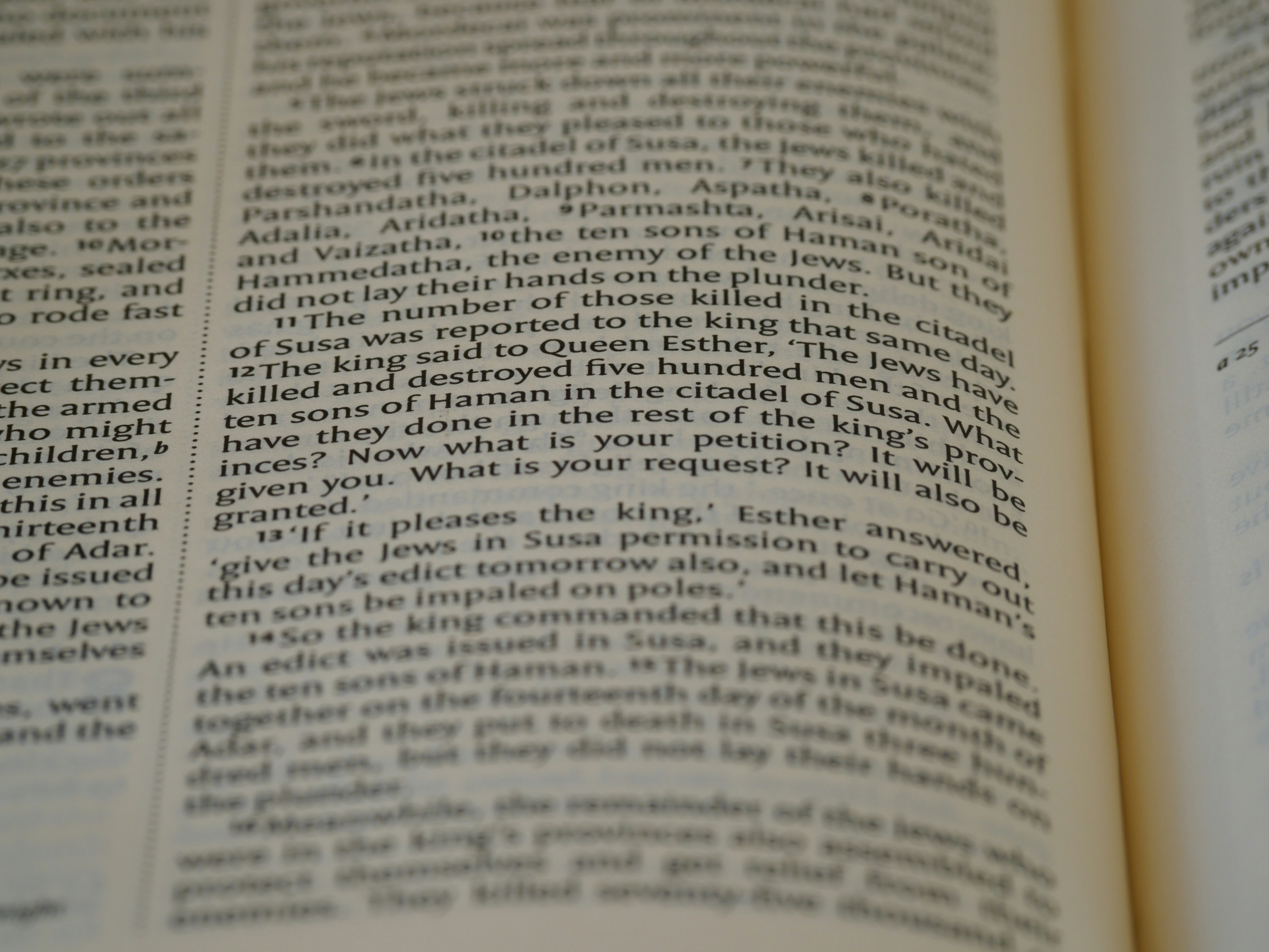 a close up of an open book with text