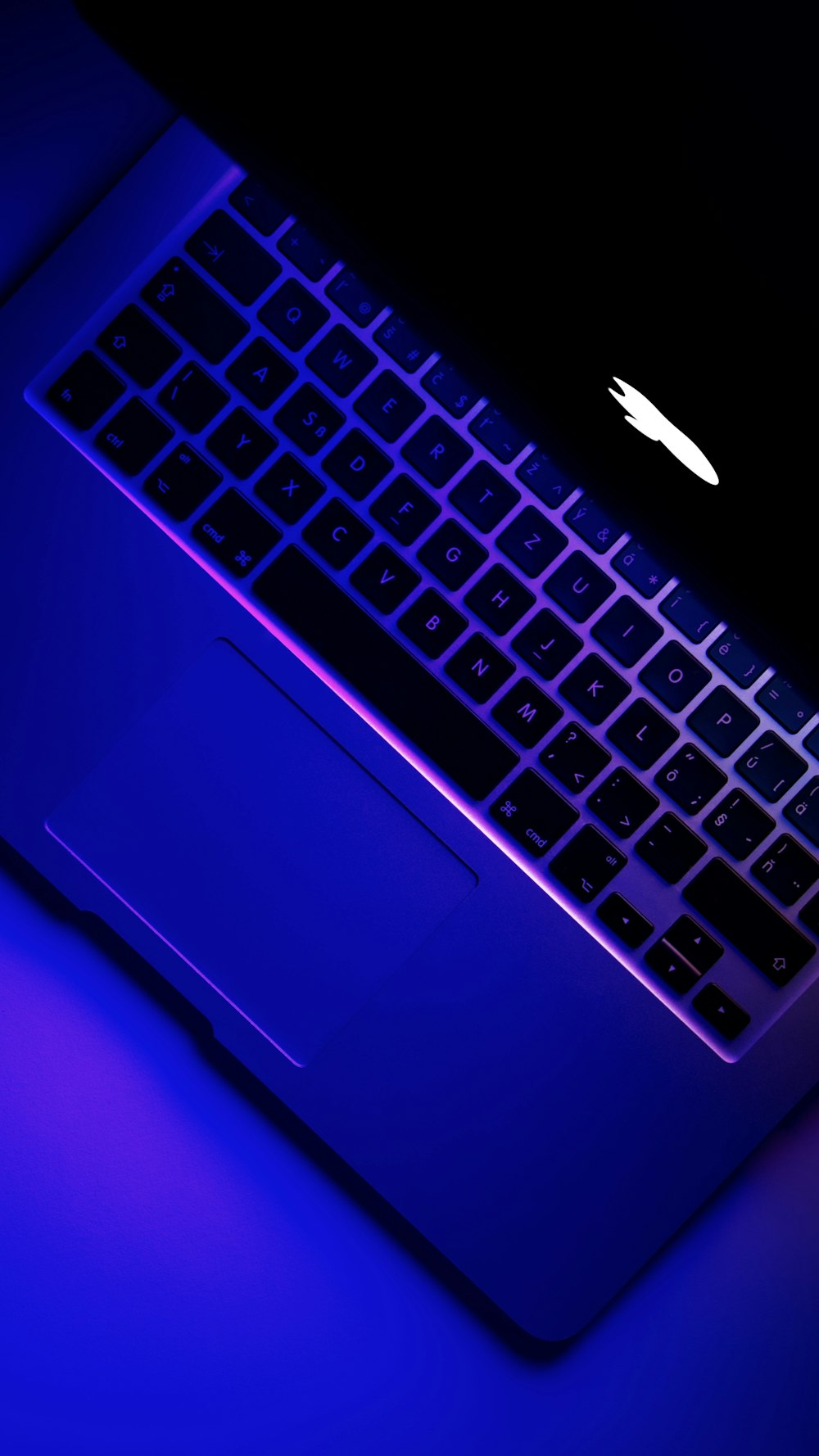 a close up of a laptop computer keyboard