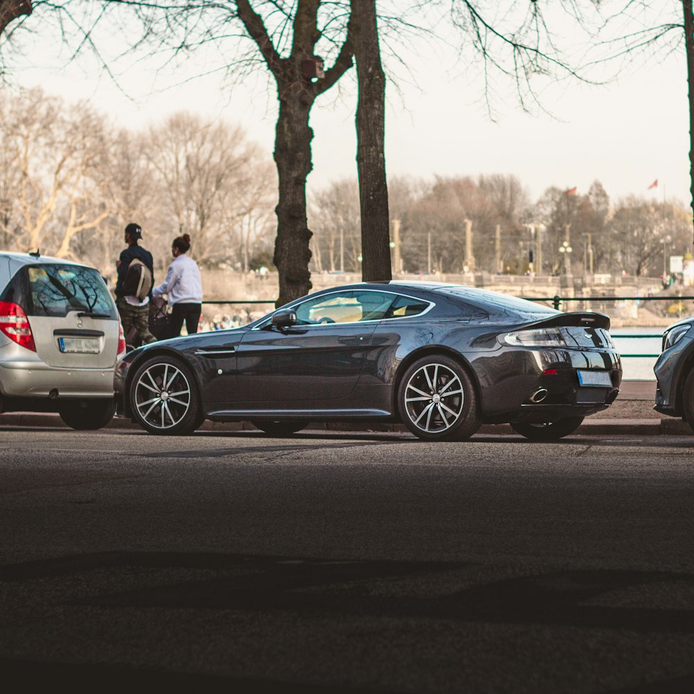 a couple of cars parked next to each other