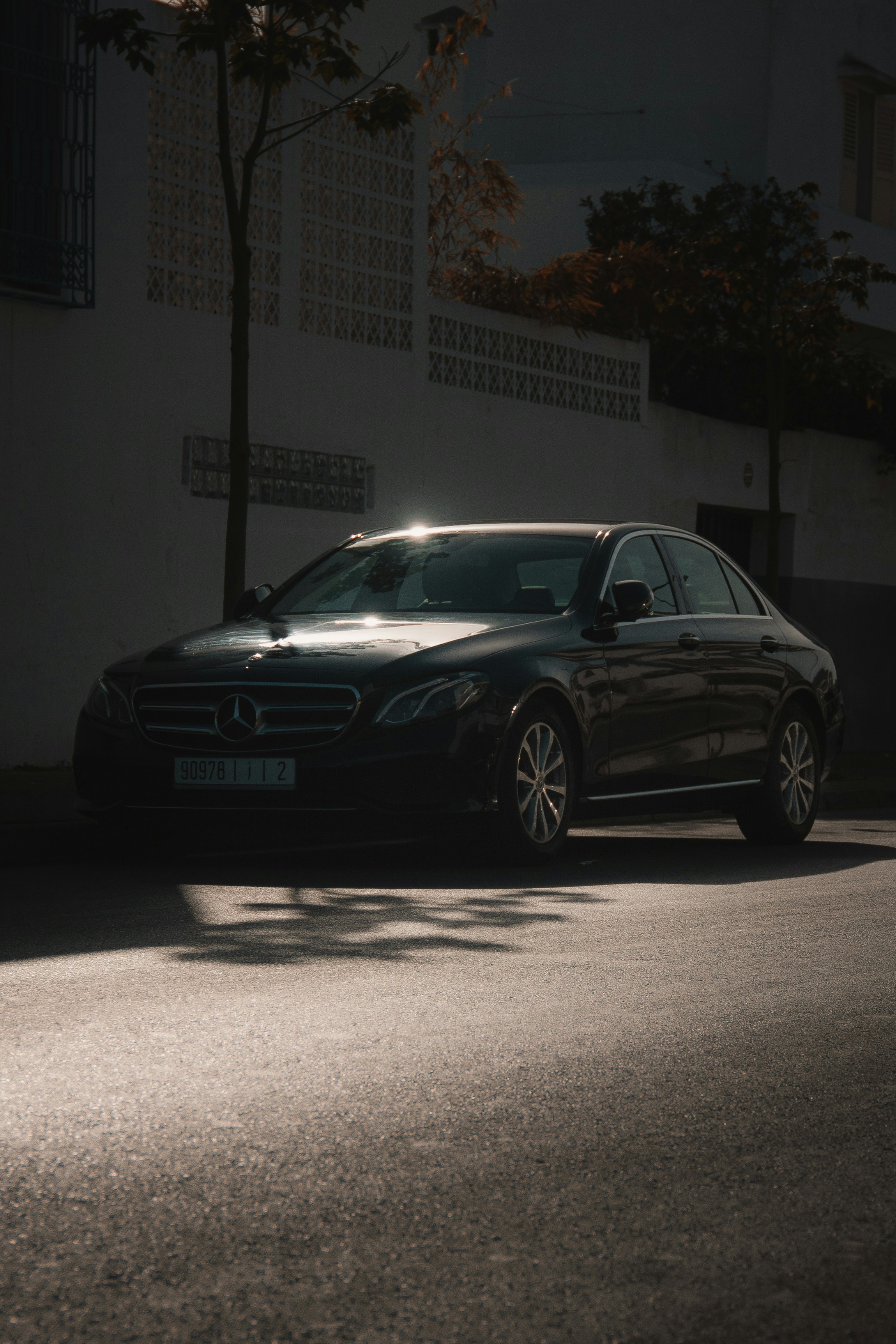 a car parked on the side of the road