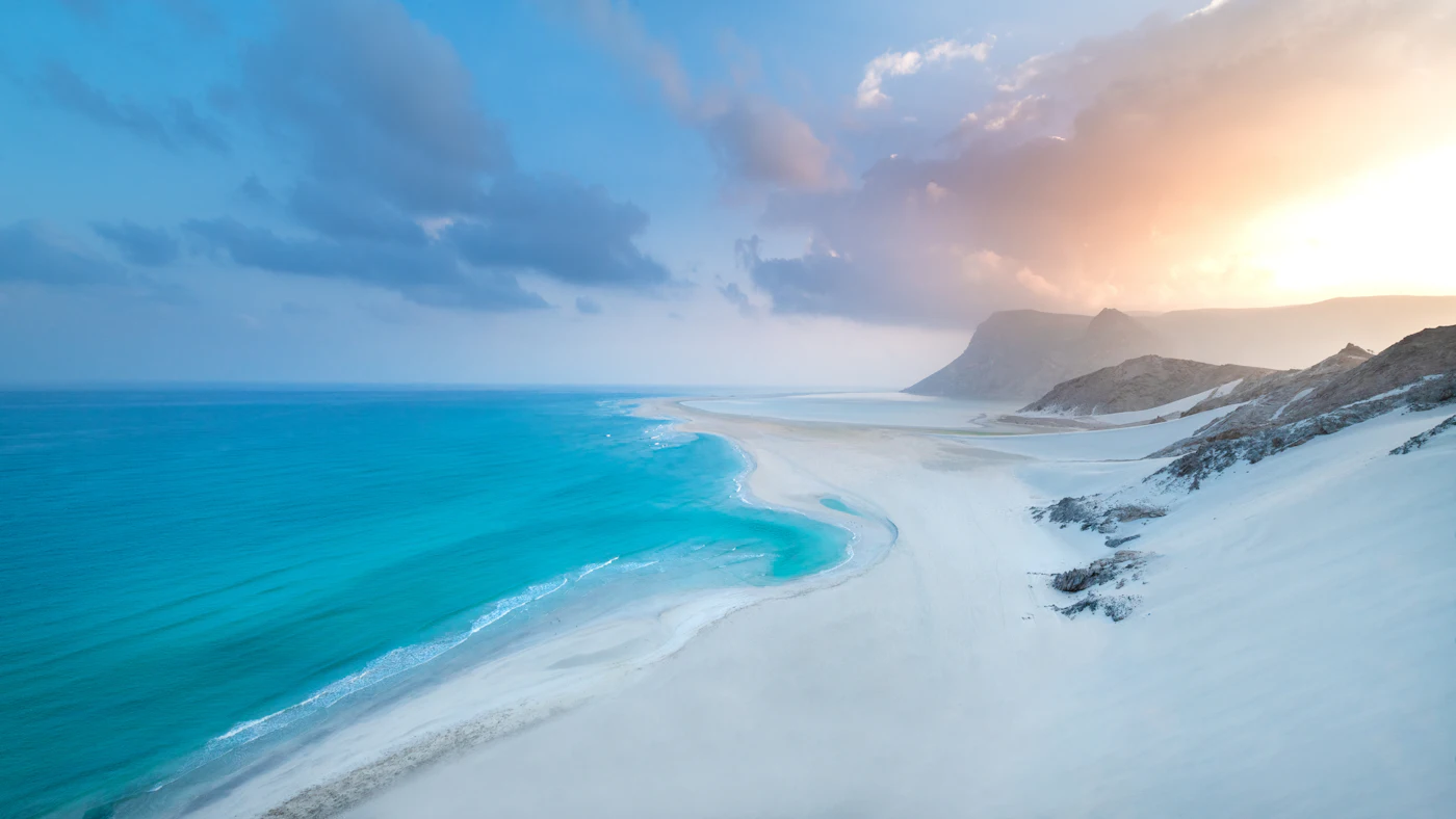 Sunrise over the Detwah lagoon on Socotra island