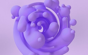 a computer generated image of a purple object