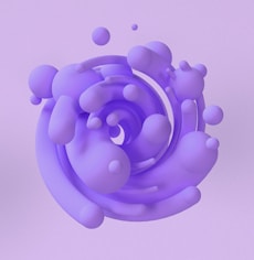 a computer generated image of a purple object
