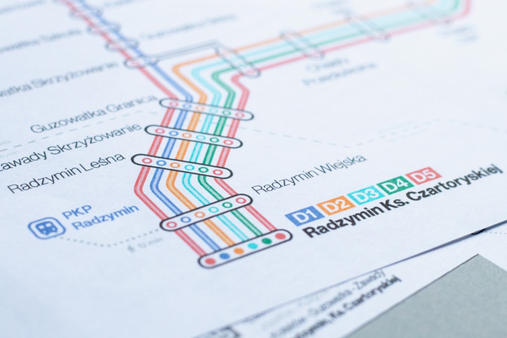 a close up of a map of a subway