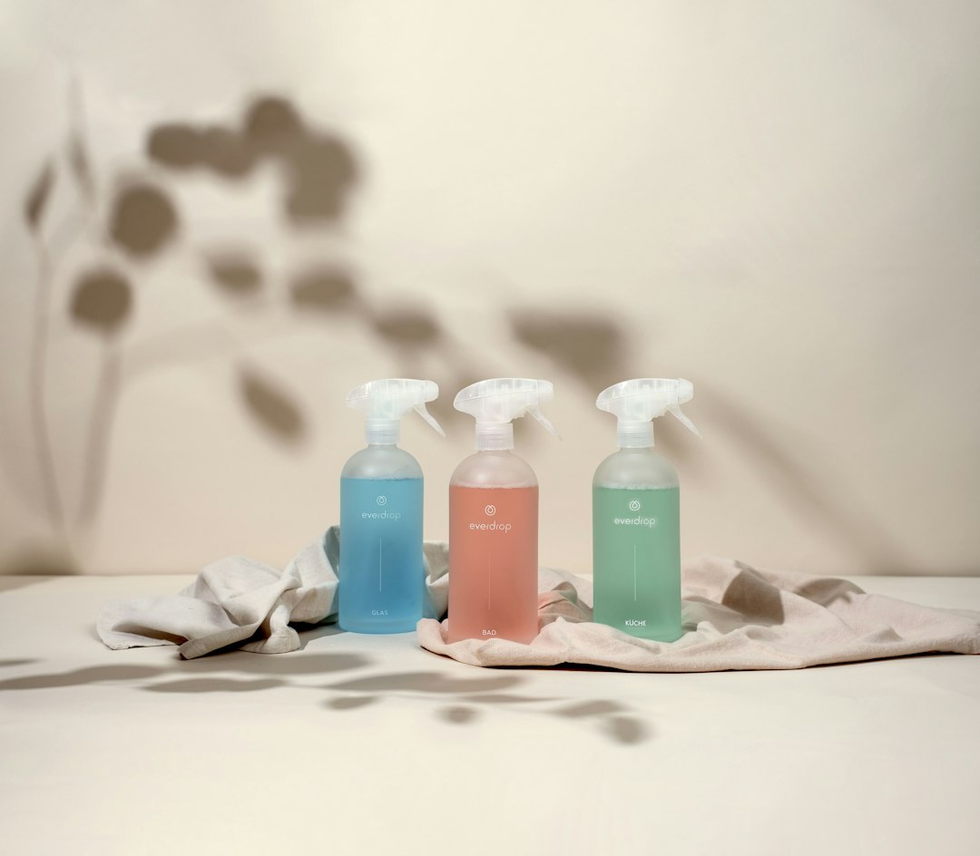 cleaning products shelf