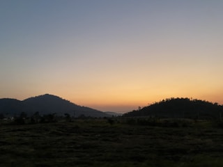 Elegant dark blue and gold themed image of Uruguayan pampas landscape at sunset.