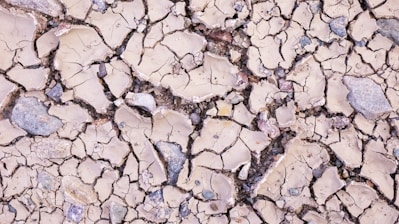 a crack in the ground that looks like it has been cracked