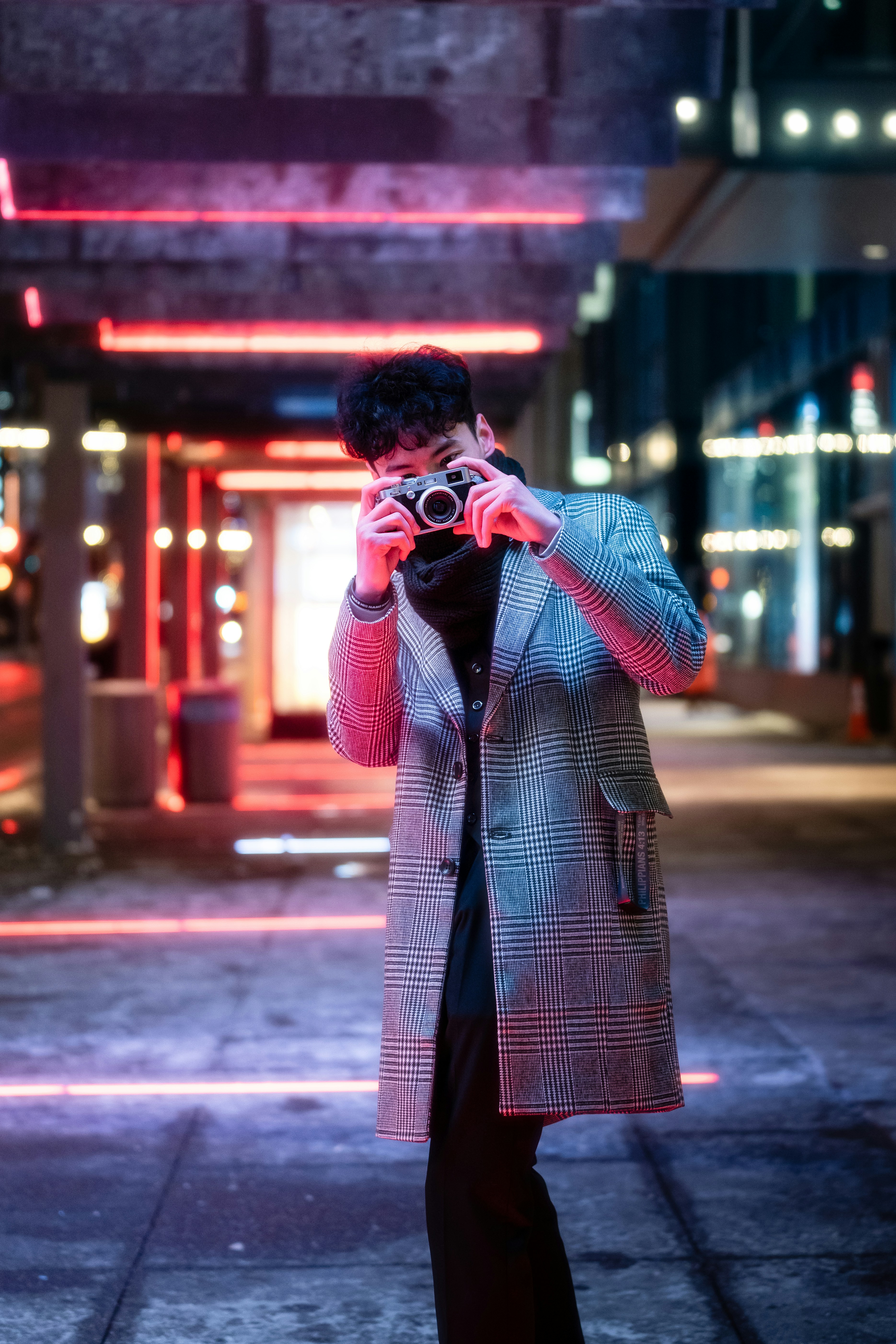 a man taking a picture of himself with a camera