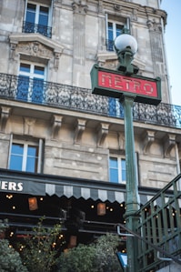 a street sign in front of a building