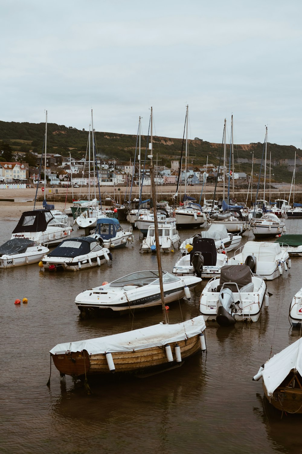 a bunch of boats that are sitting in the water