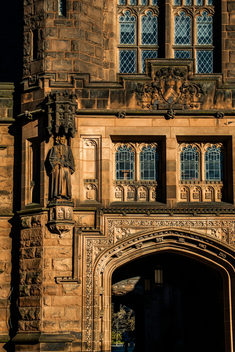 a large building with a clock on the front of it