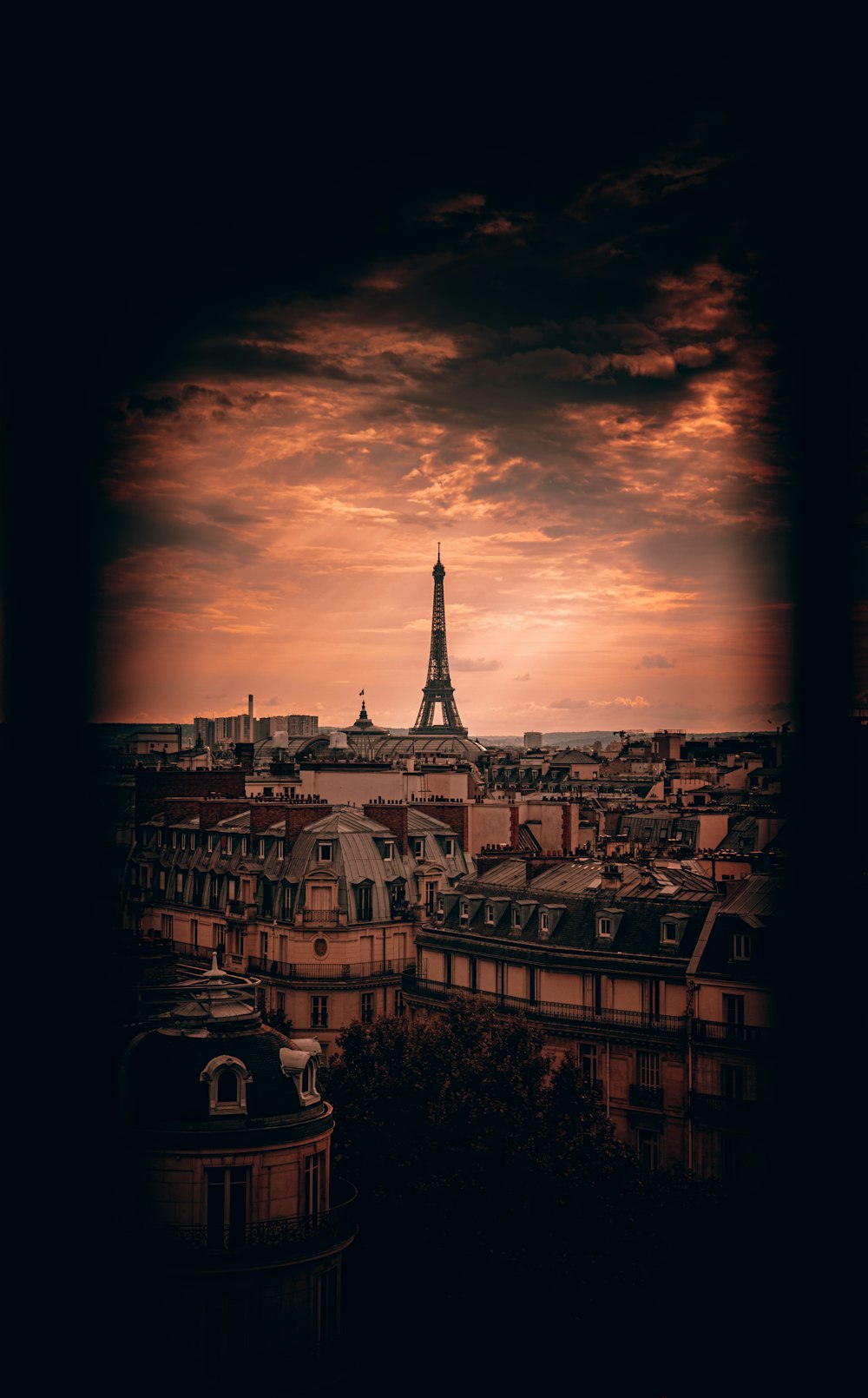 the eiffel tower towering over the city of paris