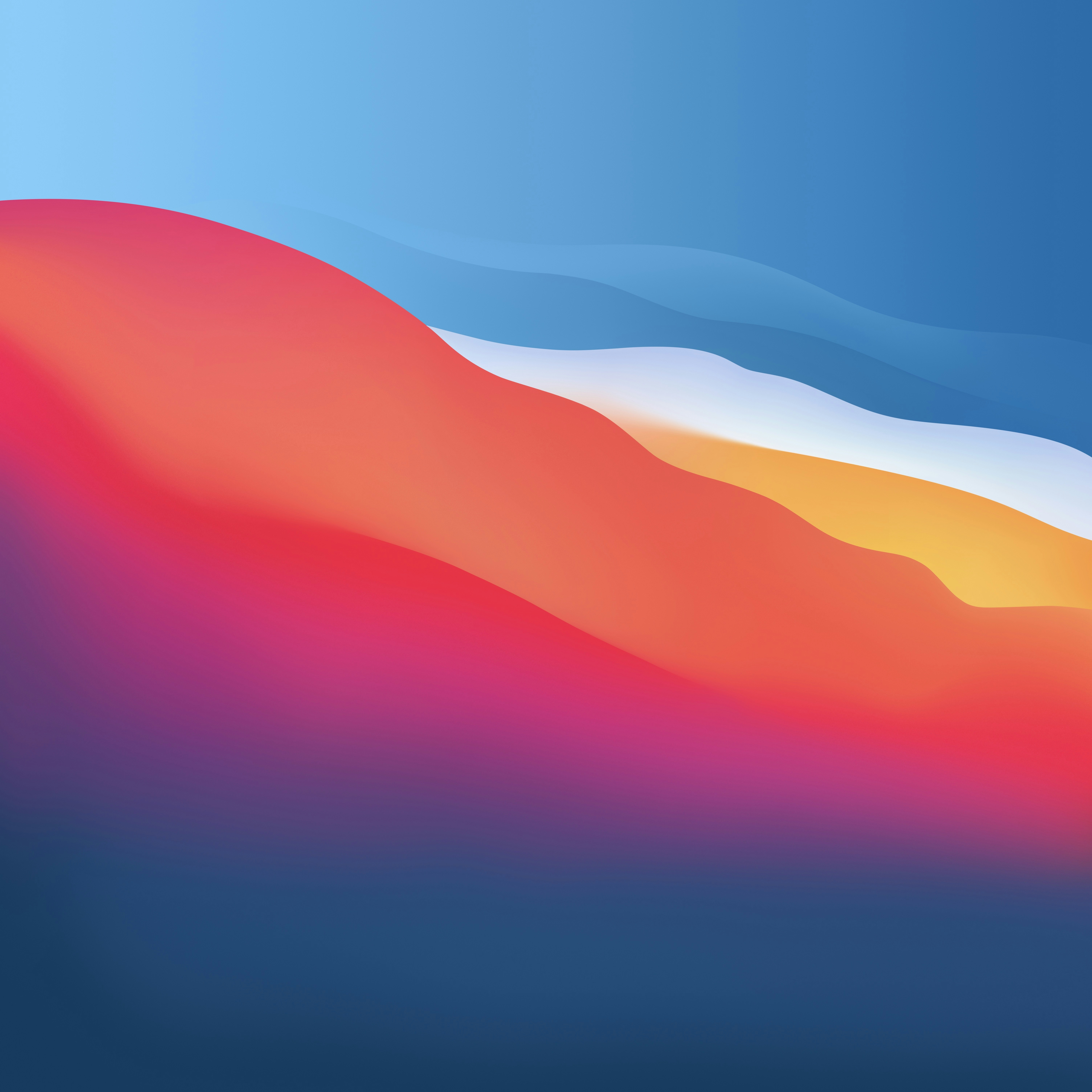 Un fond abstrait bleu et orange avec des collines