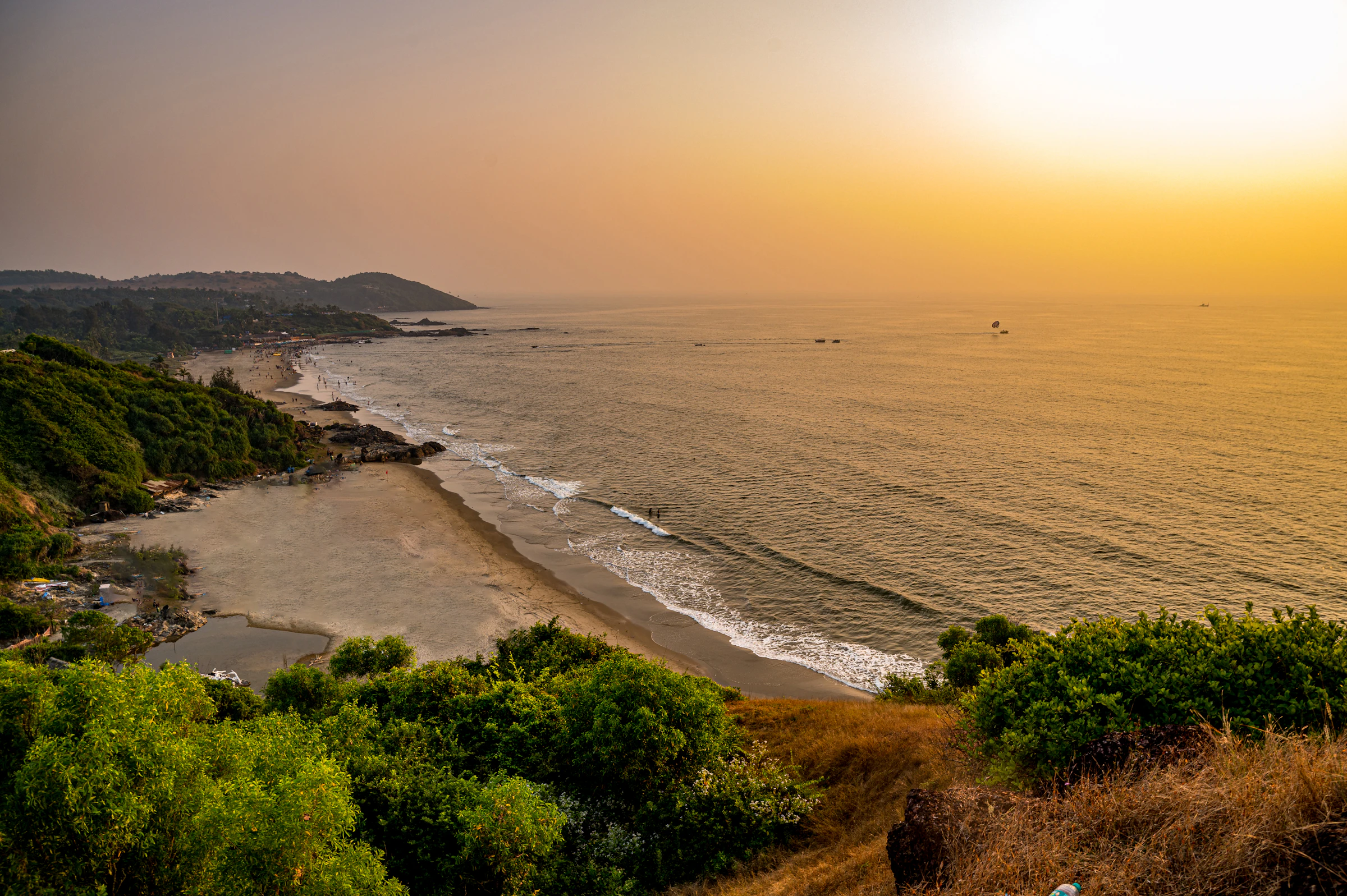 Sunset over the Arabian Sea from a Goa beach