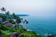 a view of the ocean from a hill