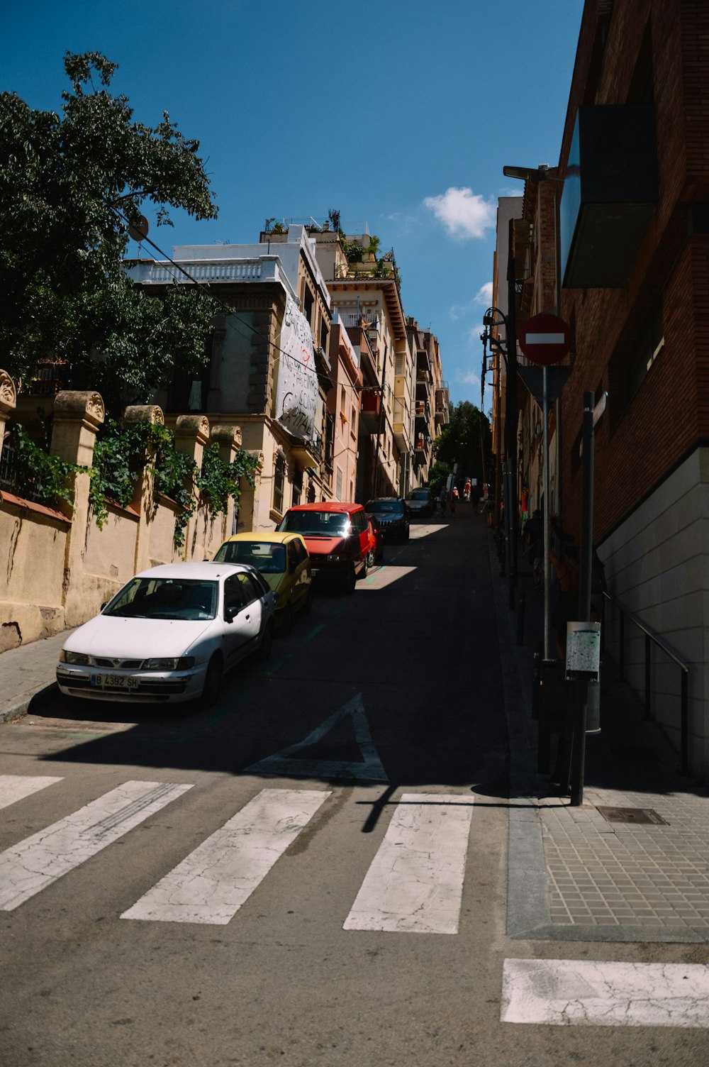 cars parked on the side of the road