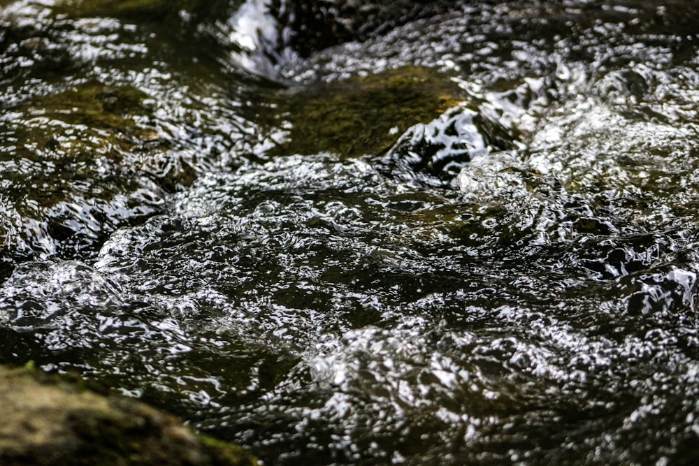 a close up of a stream of water