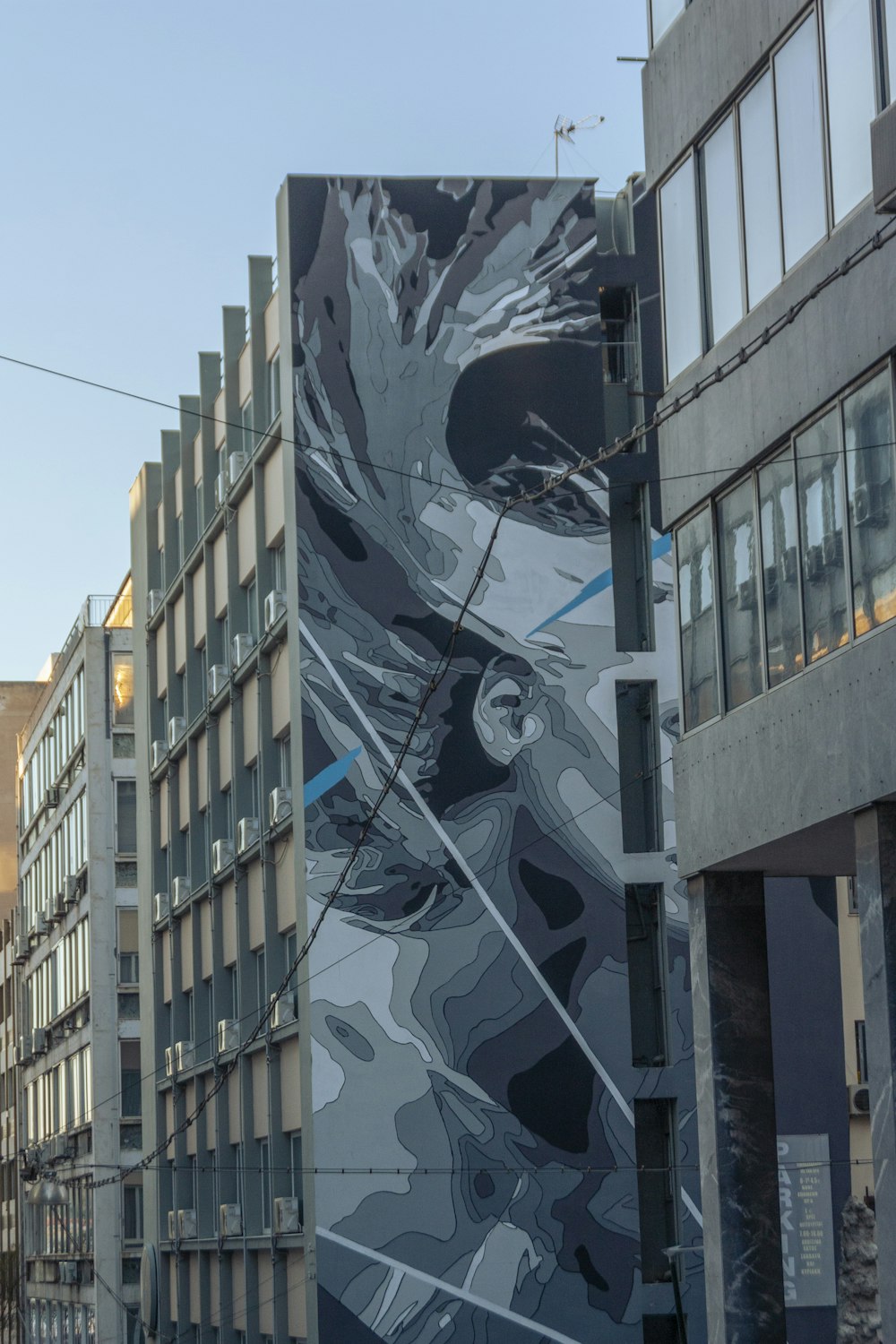 a large mural on the side of a building