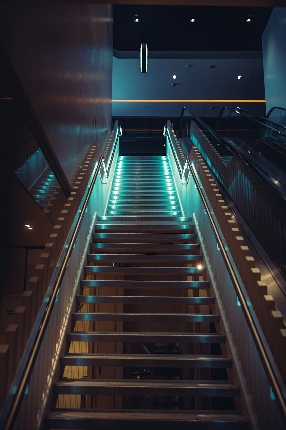 a set of stairs leading up to the top of a building