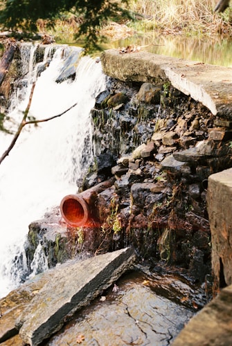 Drainage pipe water discharge in Wyre Forest