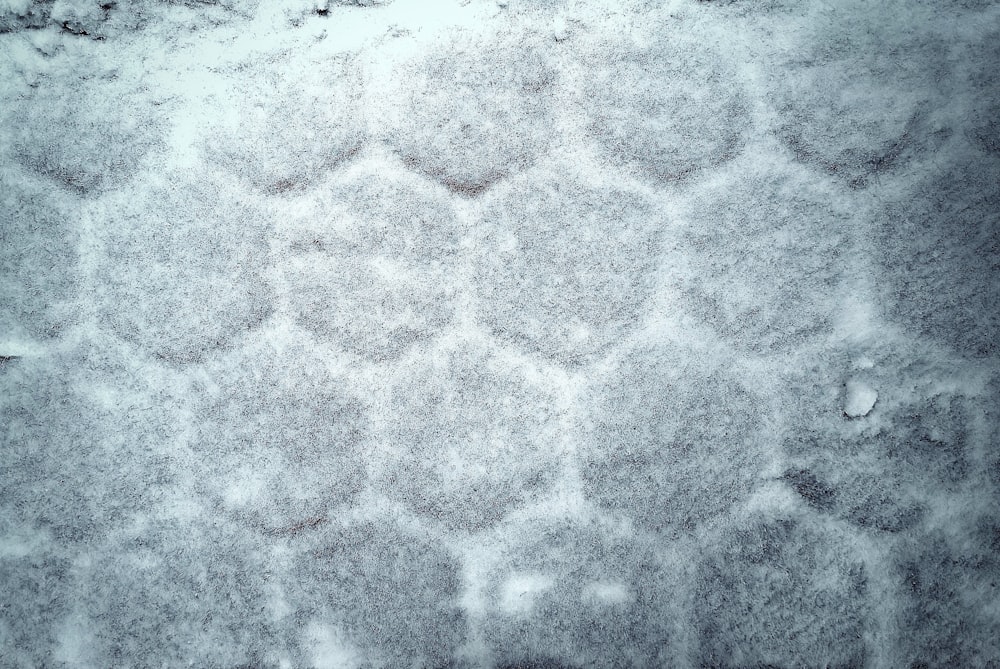 a close up of a snow covered surface