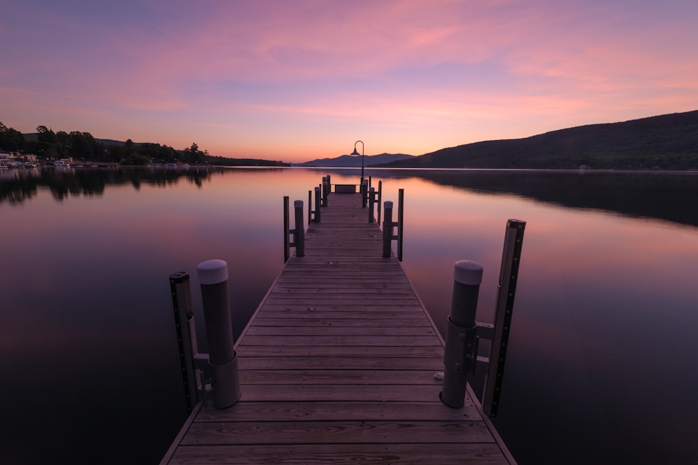 a dock that is next to a body of water