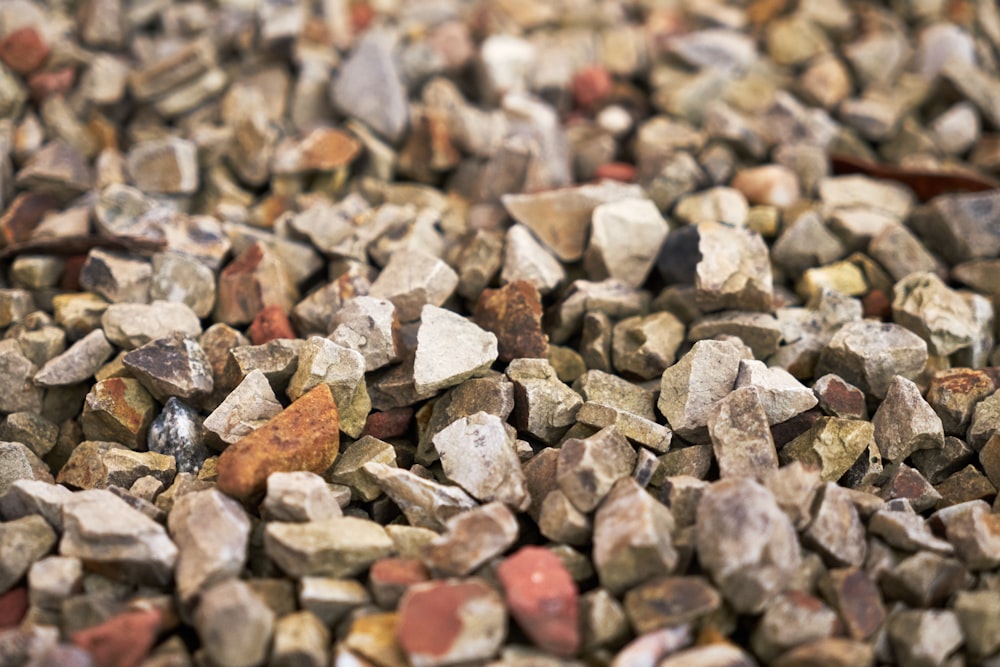 a close up of a pile of rocks