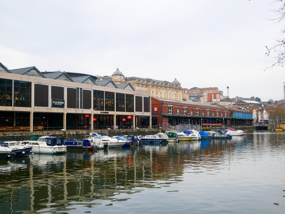 a bunch of boats that are sitting in the water